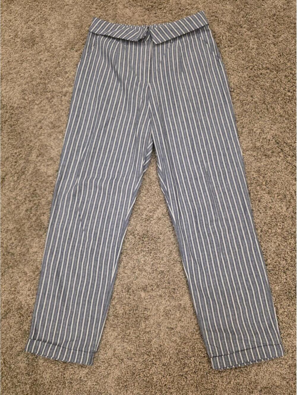 Altar’d State Blue White Stripe Pants Women’s Size Small